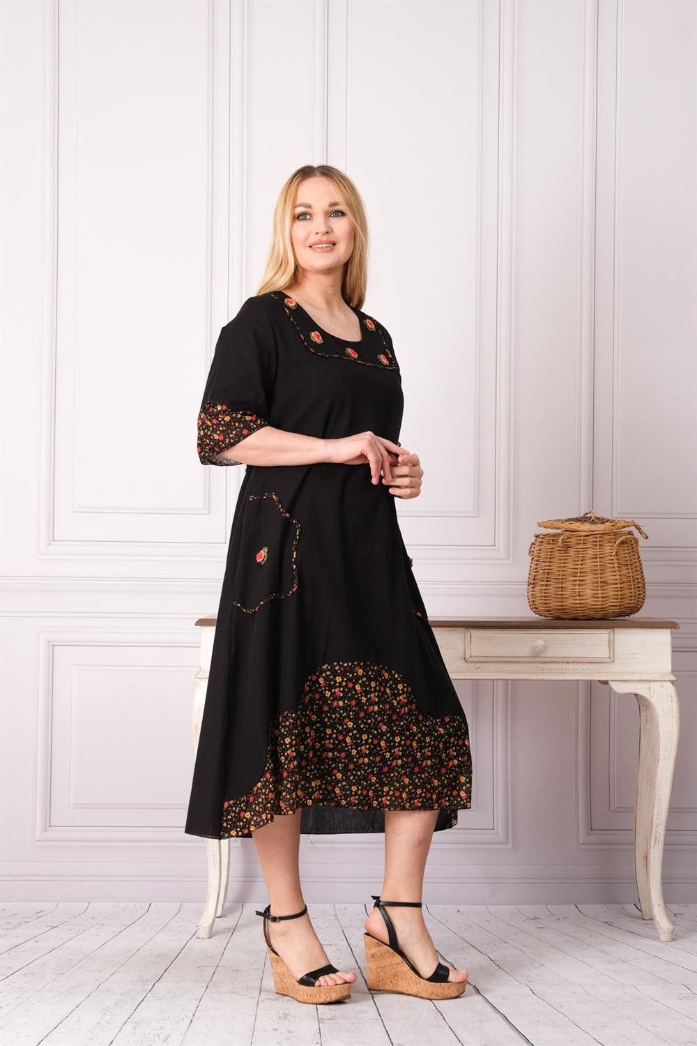 3603 Siyah Elbise