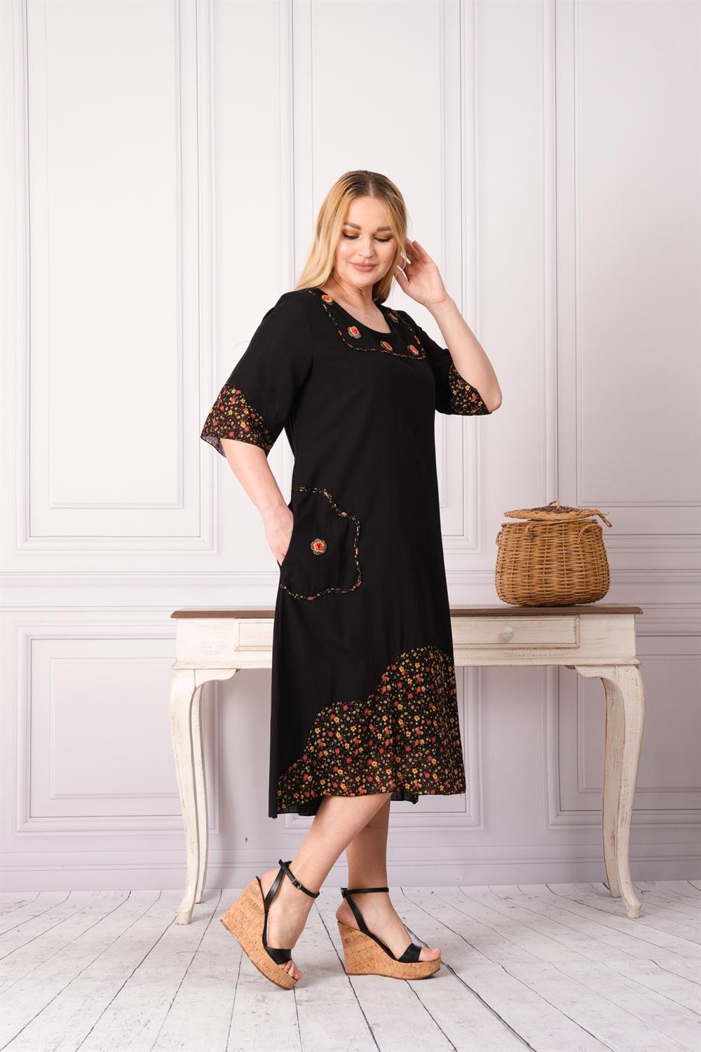 3603 Siyah Elbise