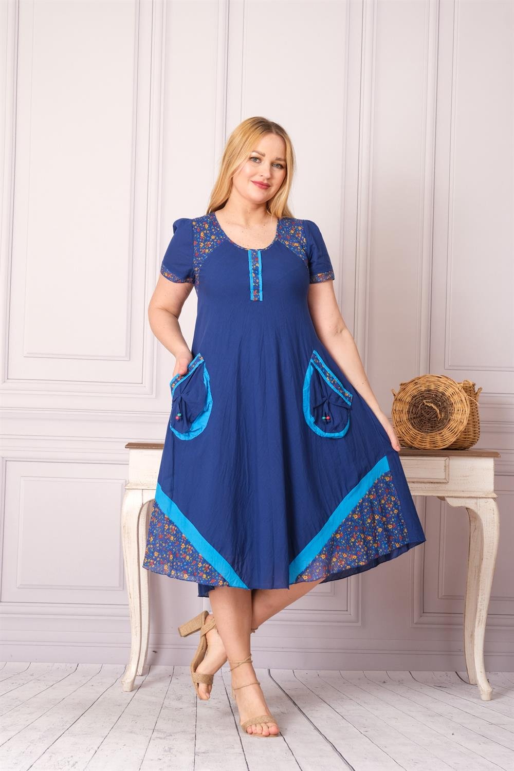 9080 Saks Mavisi Elbise