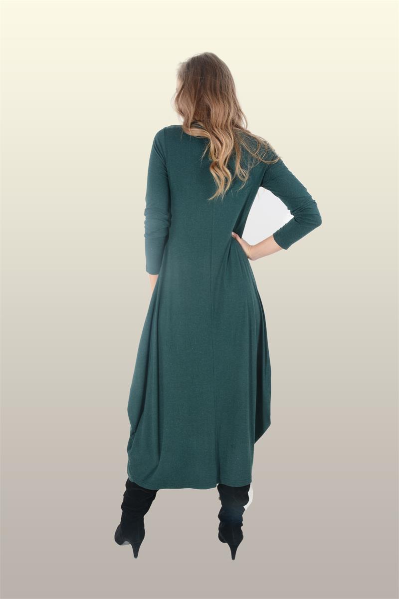Otantik Giyim-714-Yün Viskon Elbise-Yeşil
