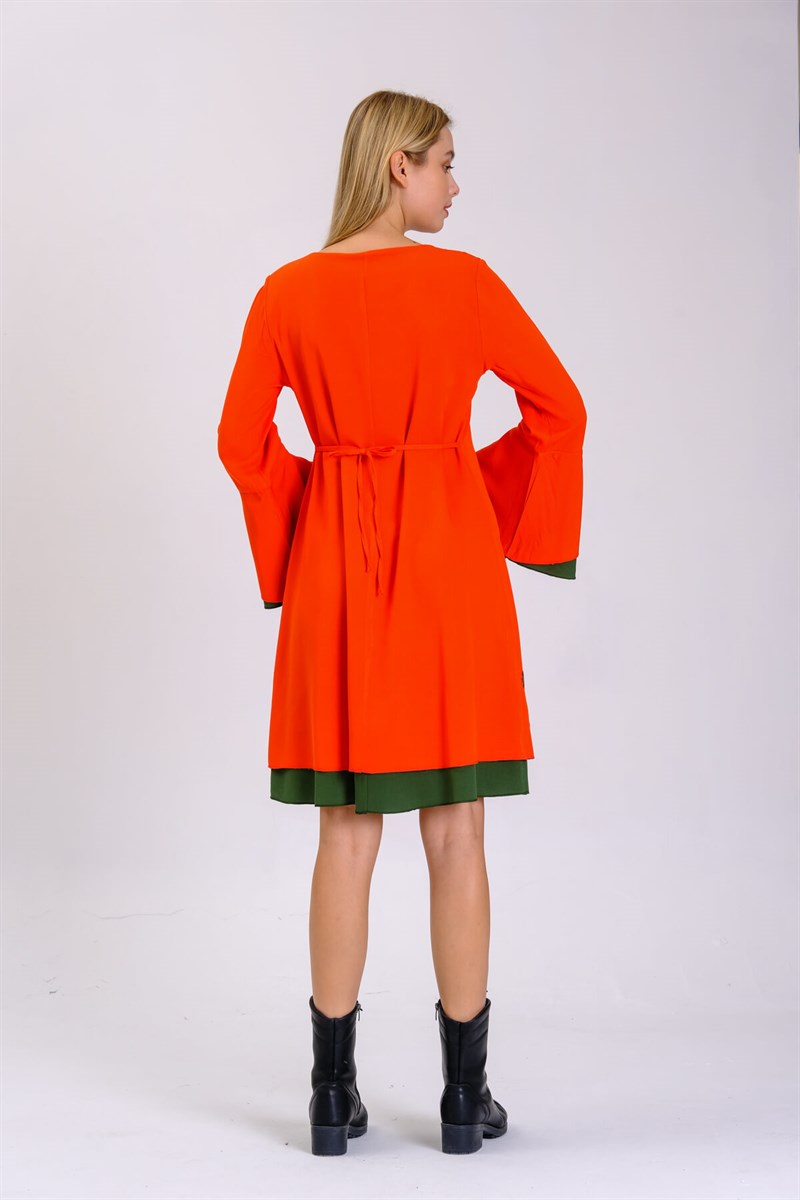 Otantik Elbise 8115 Orange