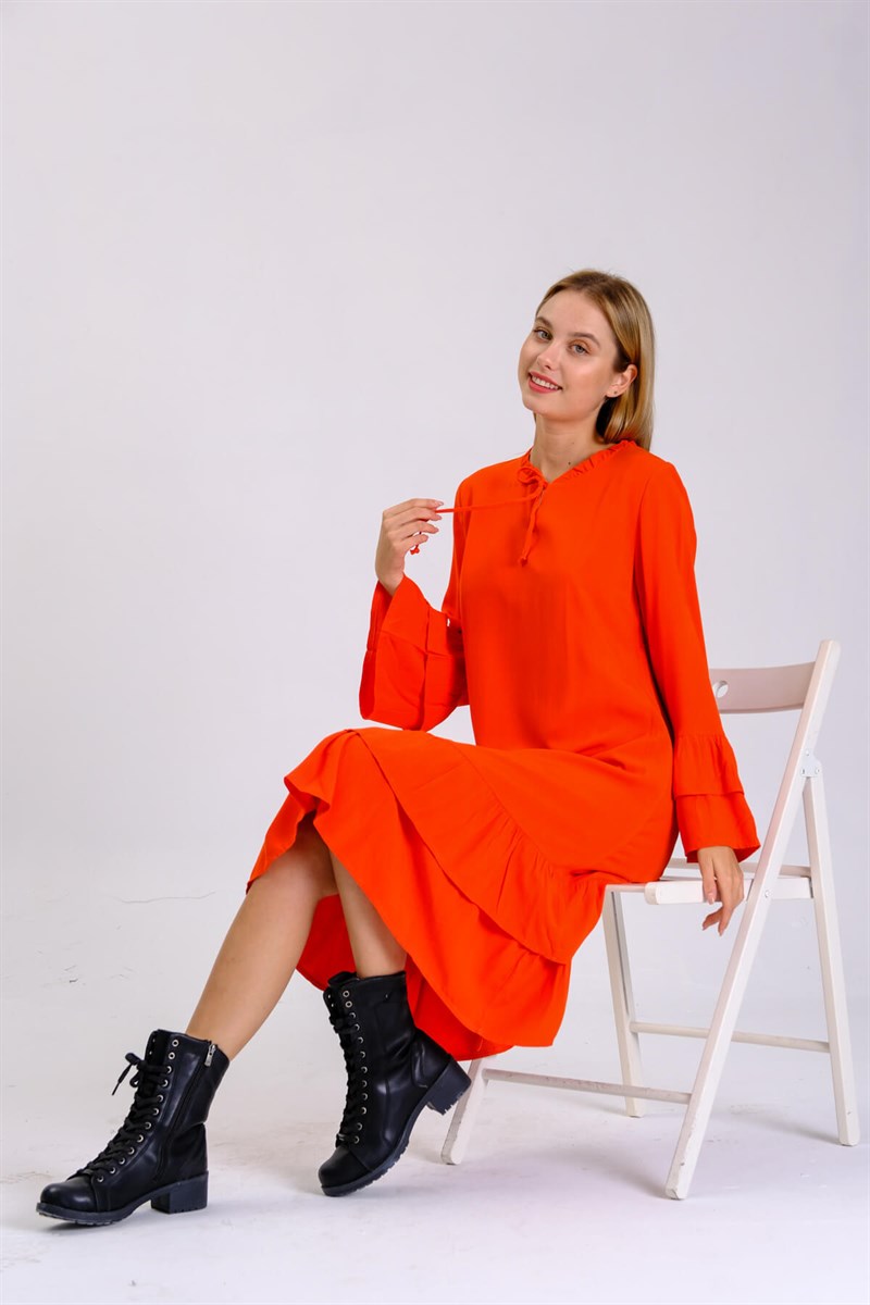 Otantik Elbise 9001 Orange