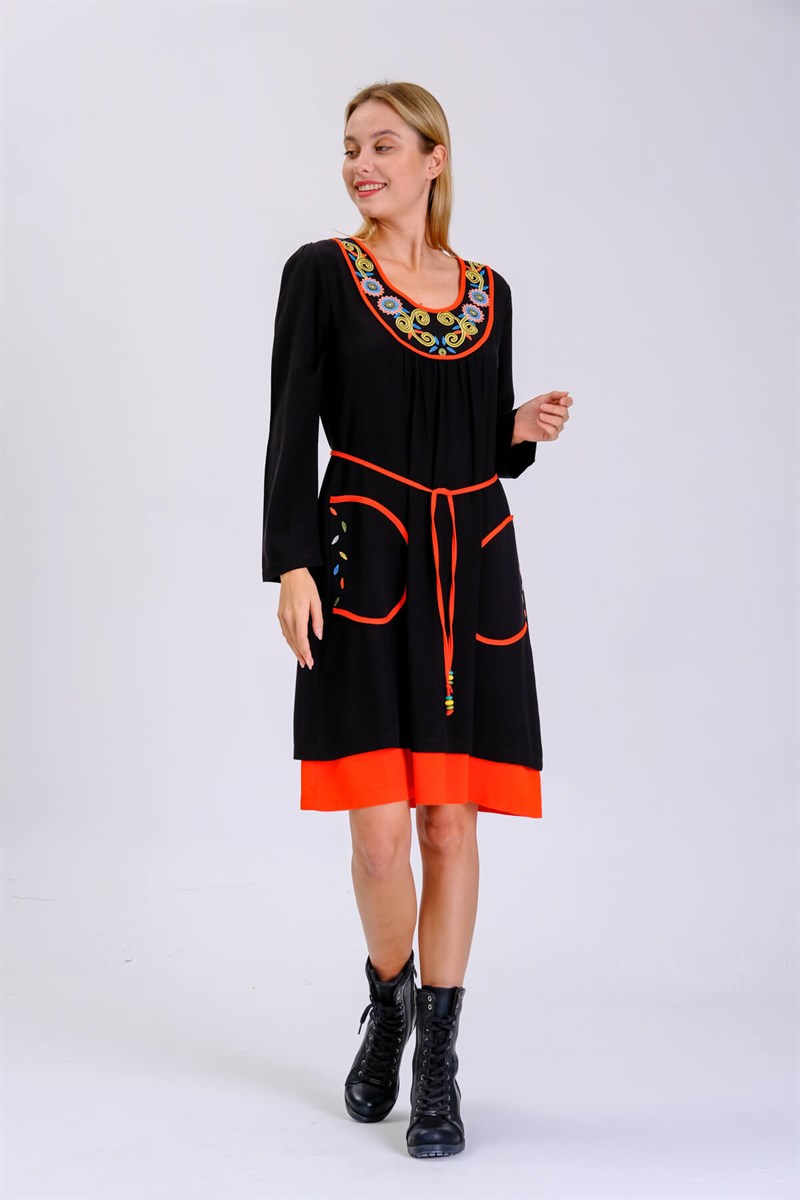 Otantik Elbise 9011 Siyah