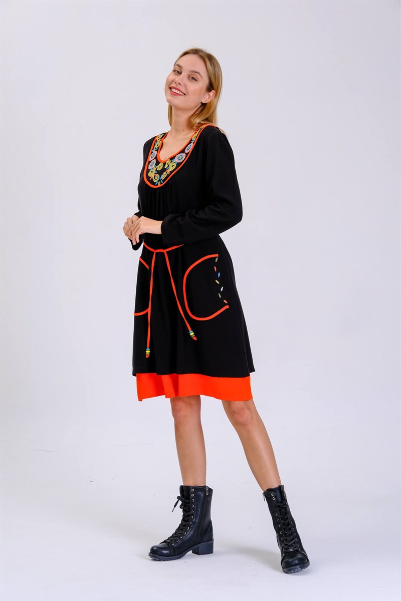 Otantik Elbise 9011 Siyah