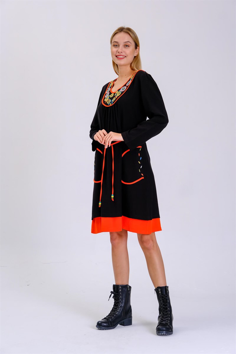 Otantik Elbise 9011 Siyah