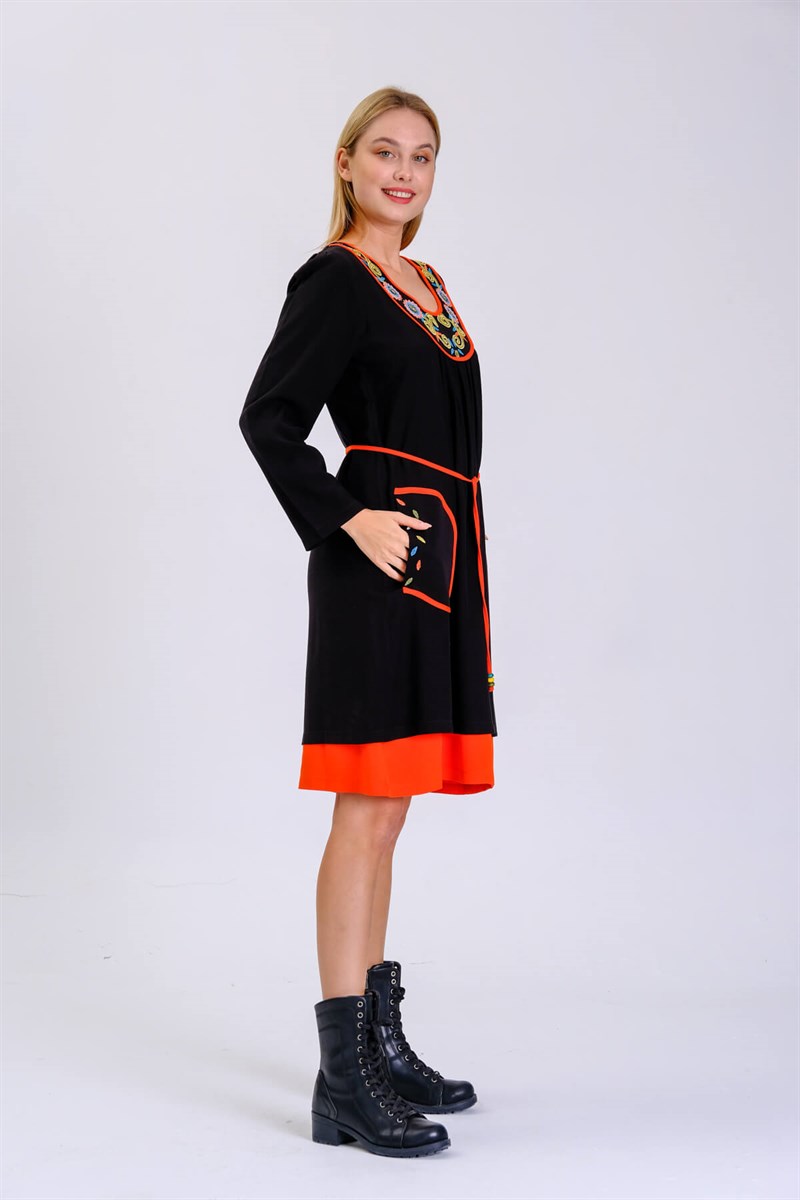 Otantik Elbise 9011 Siyah