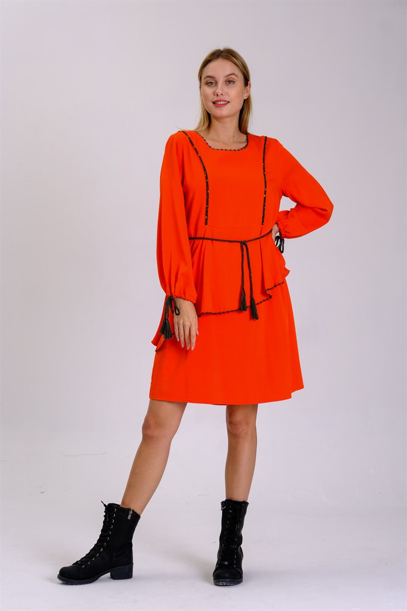 Otantik Elbise 9016 Orange