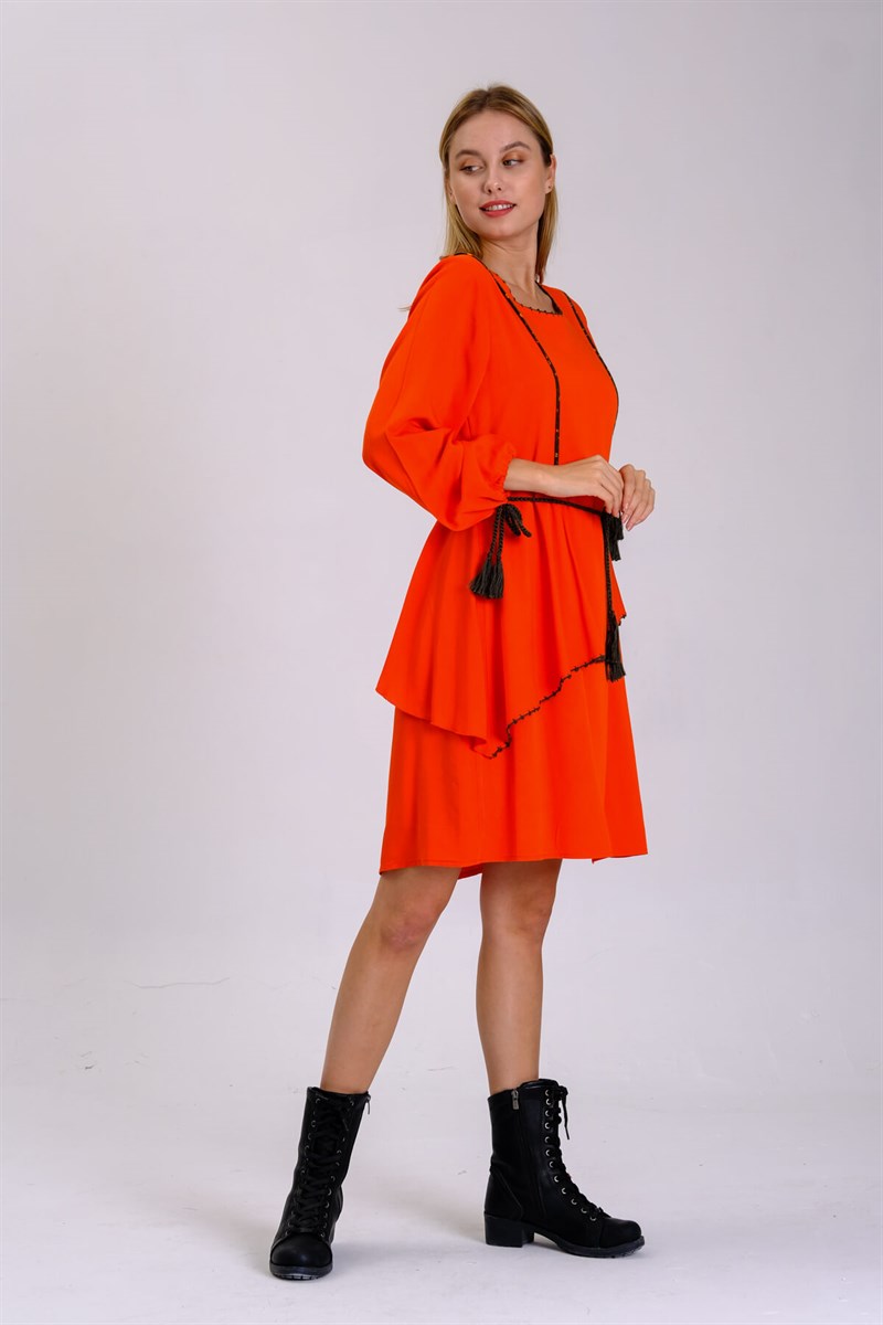 Otantik Elbise 9016 Orange