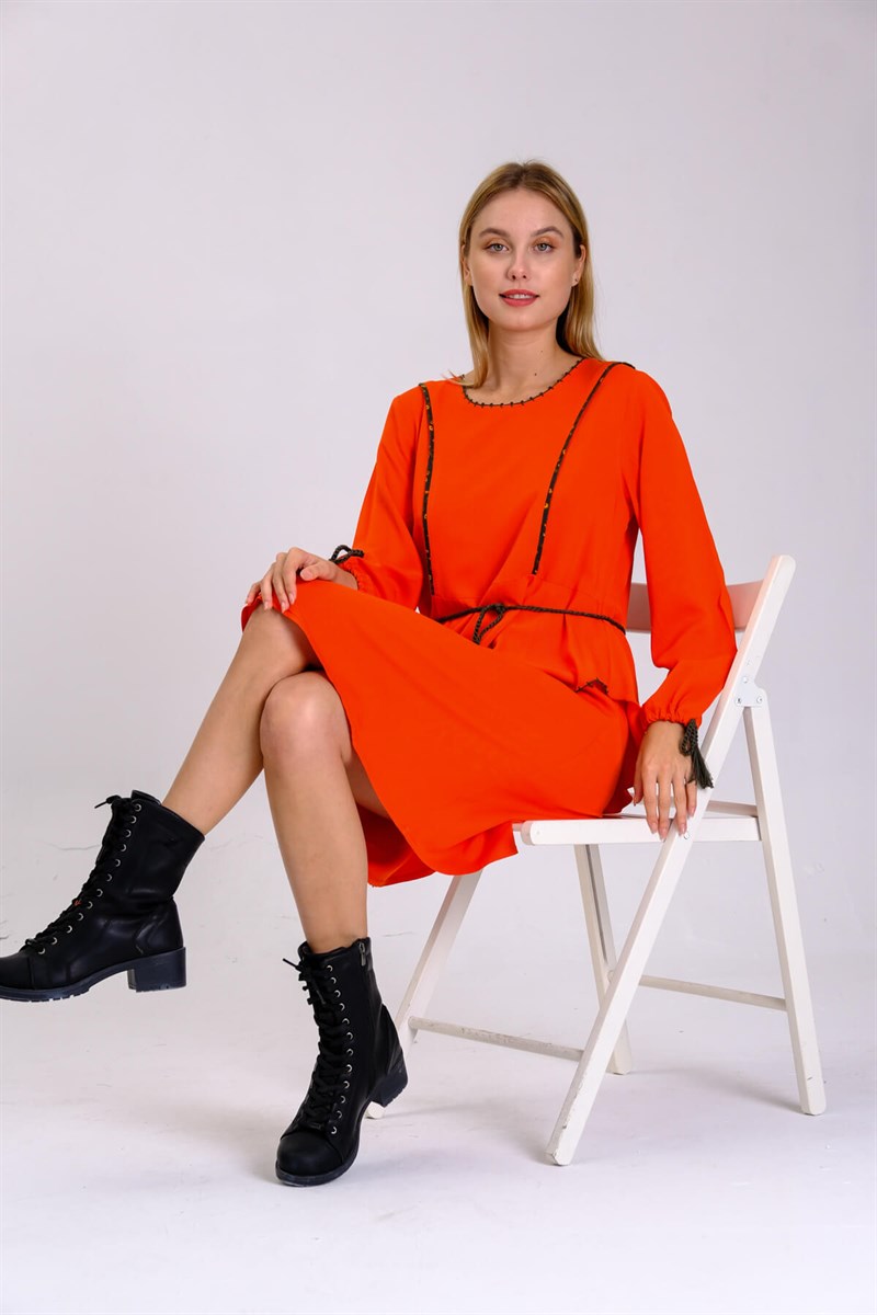 Otantik Elbise 9016 Orange