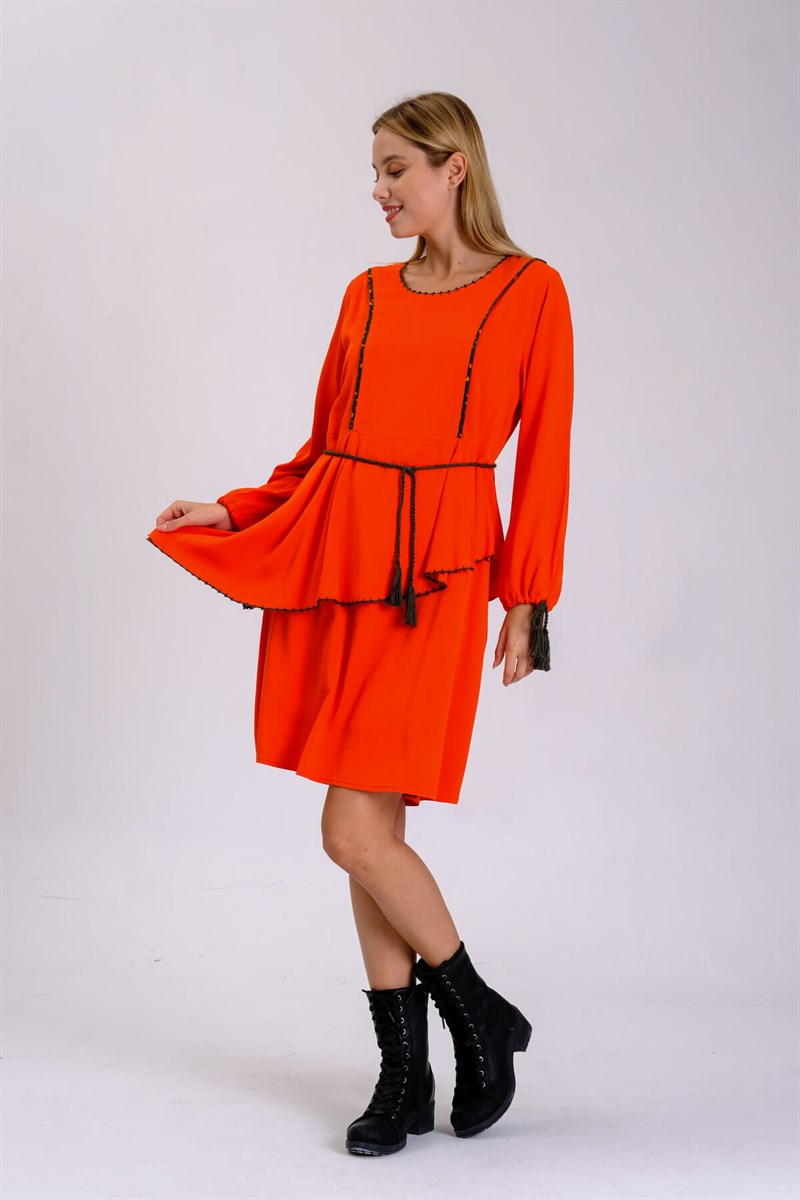 Otantik Elbise 9016 Orange