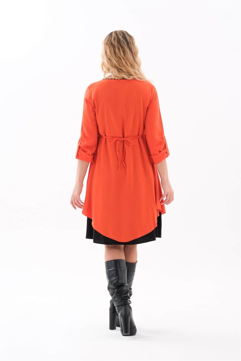 Otantik Elbise 9020-Orange