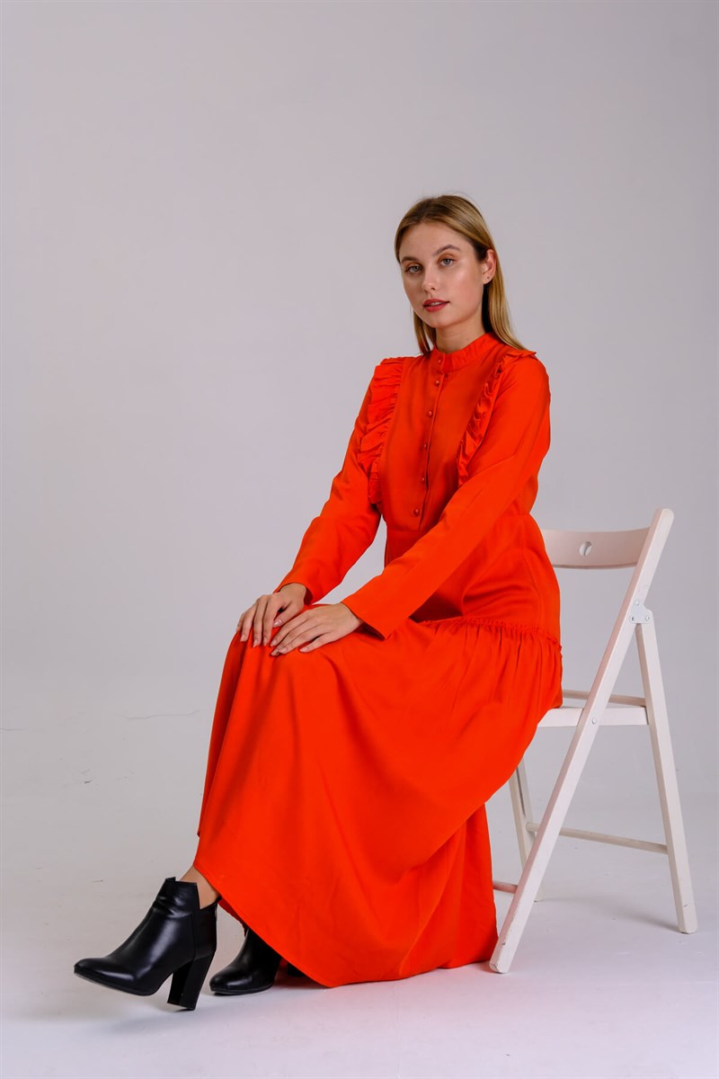 Otantik Elbise 9021 Orange