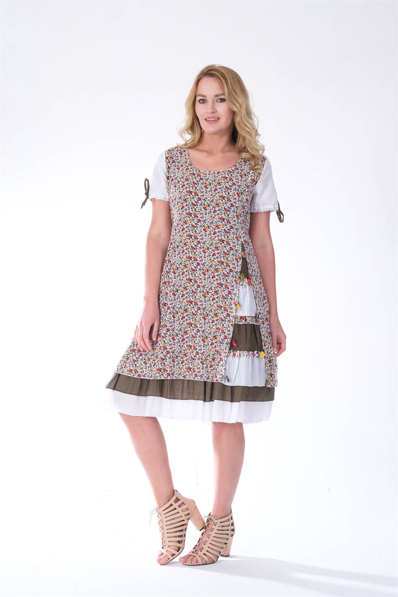OTANTİK ETNİK GİYİM  YAZLIK ELBİSE ERC COLLECTİON 4515-B