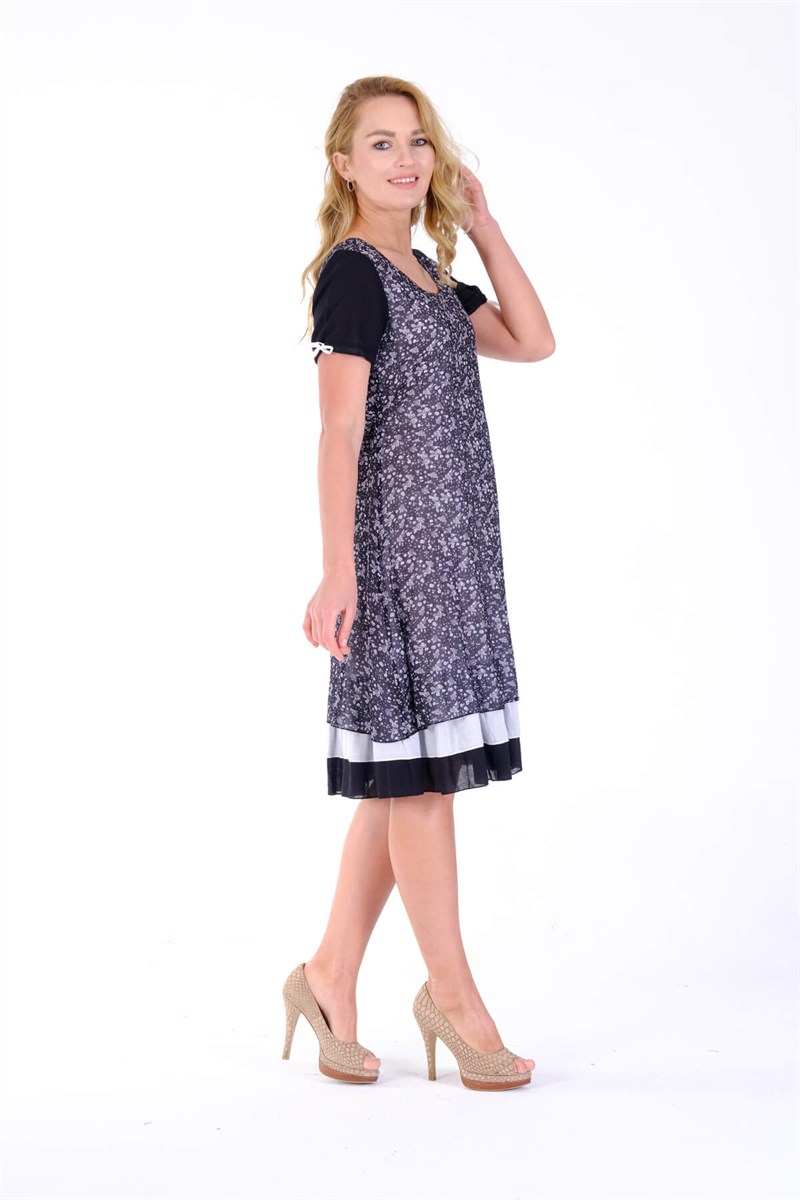 OTANTİK ETNİK GİYİM  YAZLIK ELBİSE ERC COLLECTİON 4515 S-B