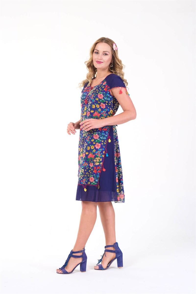 OTANTİK ETNİK GİYİM  YAZLIK ELBİSE ERC COLLECTİON 4537-M