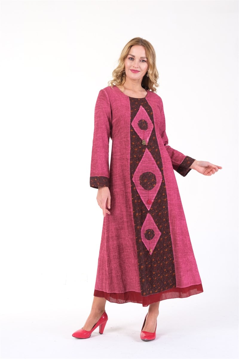 OTANTİK ETNİK GİYİM  YAZLIK ELBİSE ERC COLLECTİON 4567 GK