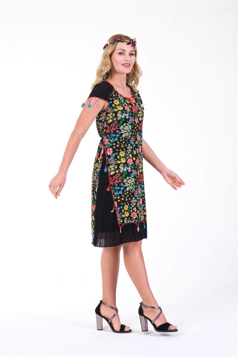 OTANTİK ETNİK GİYİM  YAZLIK ELBİSE ERC COLLECTİON 4537-Sİ