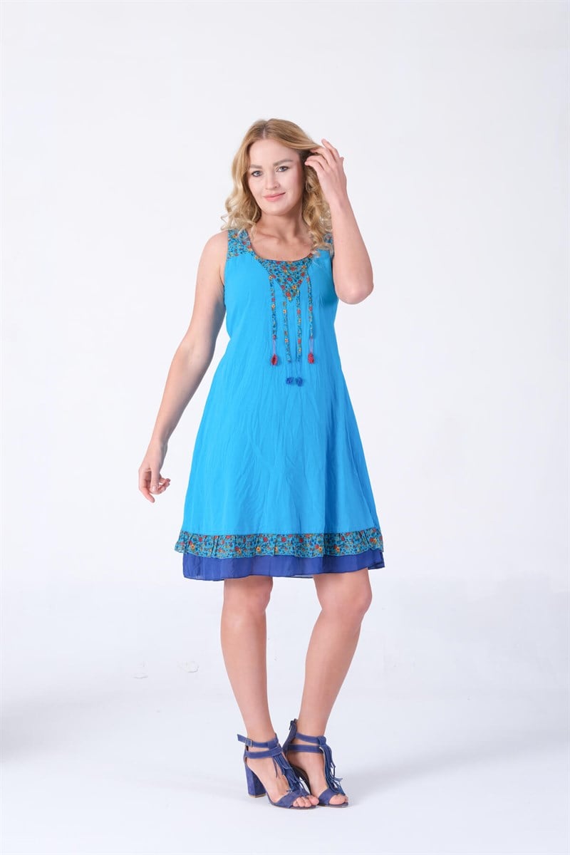 OTANTİK ETNİK GİYİM  YAZLIK ELBİSE ERC COLLECTİON 3837 T