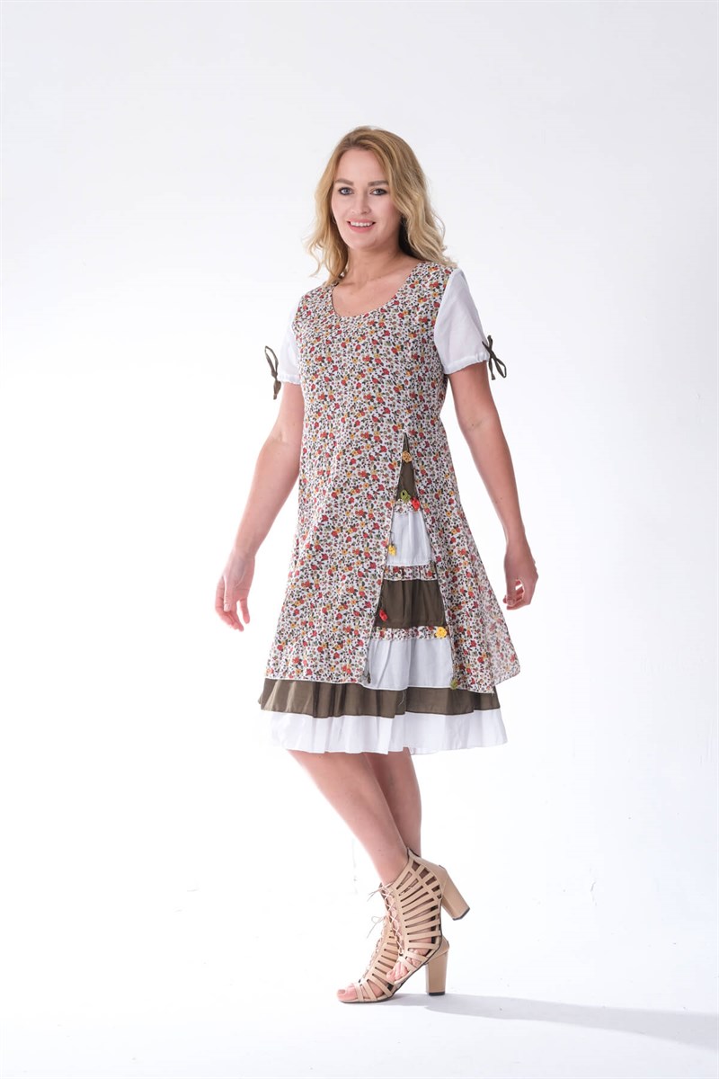 OTANTİK ETNİK GİYİM  YAZLIK ELBİSE ERC COLLECTİON 4515-B