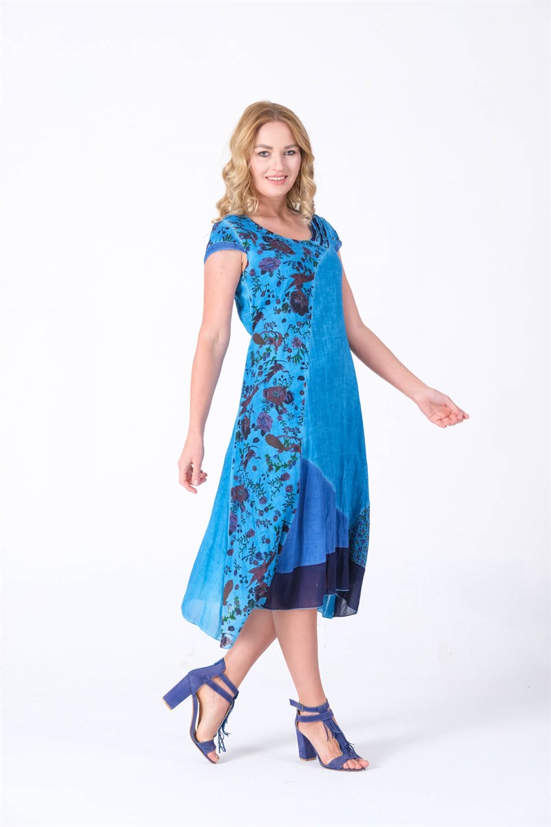 OTANTİK ETNİK GİYİM  YAZLIK PAMUKLU ELBİSE ERC COLLECTİON 4556-T