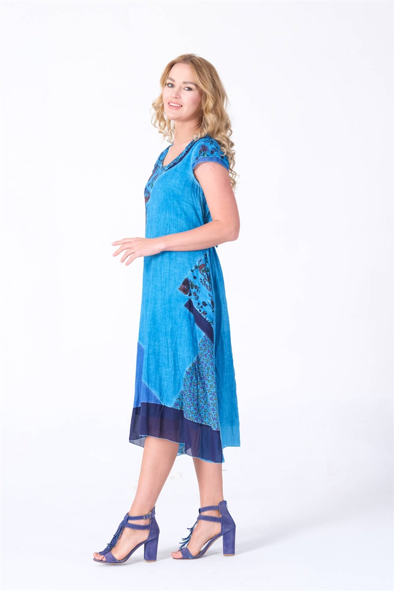OTANTİK ETNİK GİYİM  YAZLIK PAMUKLU ELBİSE ERC COLLECTİON 4556-T