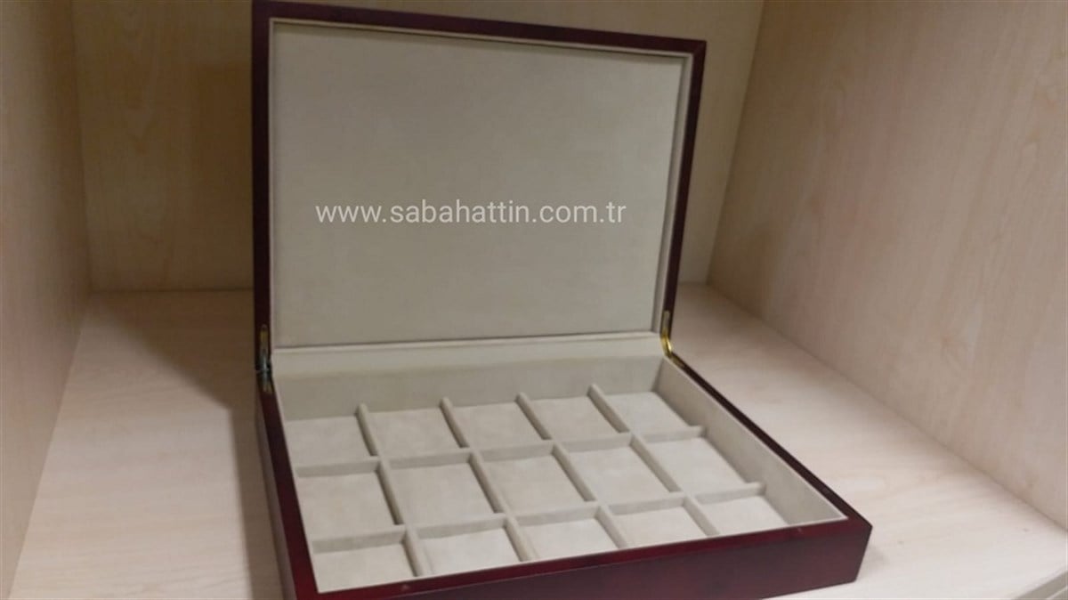 AHŞAP KOLEKSİYON BÖLMELİ  KUTU, WOODEN COLLECTION COMPARTMENT BOX