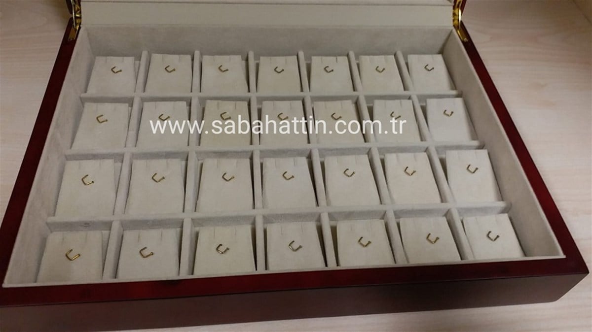 AHŞAP KOLEKSİYON KÜPE & KOLYE UCU  KUTUSU, WOODEN COLLECTION EARING & PENDANT BOX