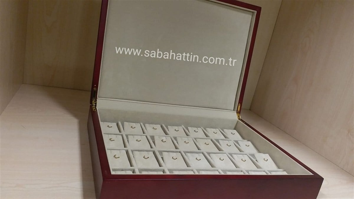 AHŞAP KOLEKSİYON KÜPE & KOLYE UCU  KUTUSU, WOODEN COLLECTION EARING & PENDANT BOX