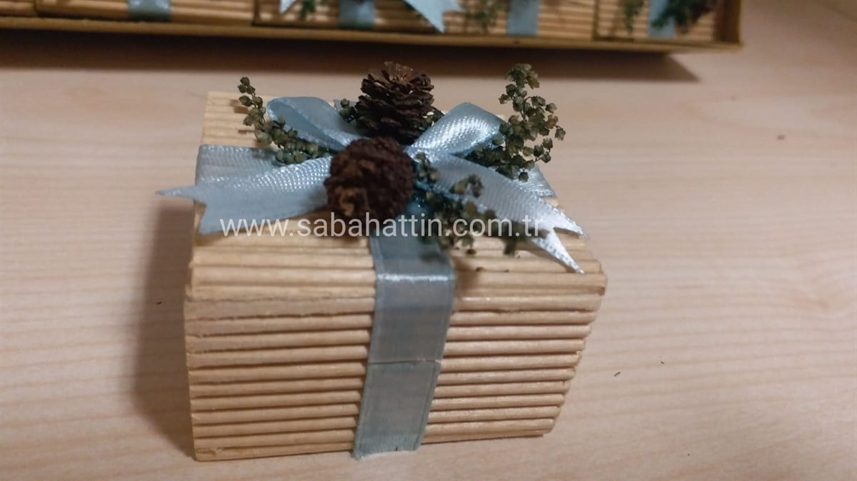 DOĞAL KİBRİT YÜZÜK KUTUSU , NATURAL MATCHES RING BOX 