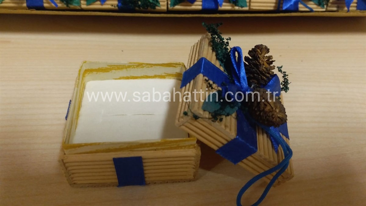 DOĞAL KİBRİT YÜZÜK KUTUSU , NATURAL MATCHES RING BOX 