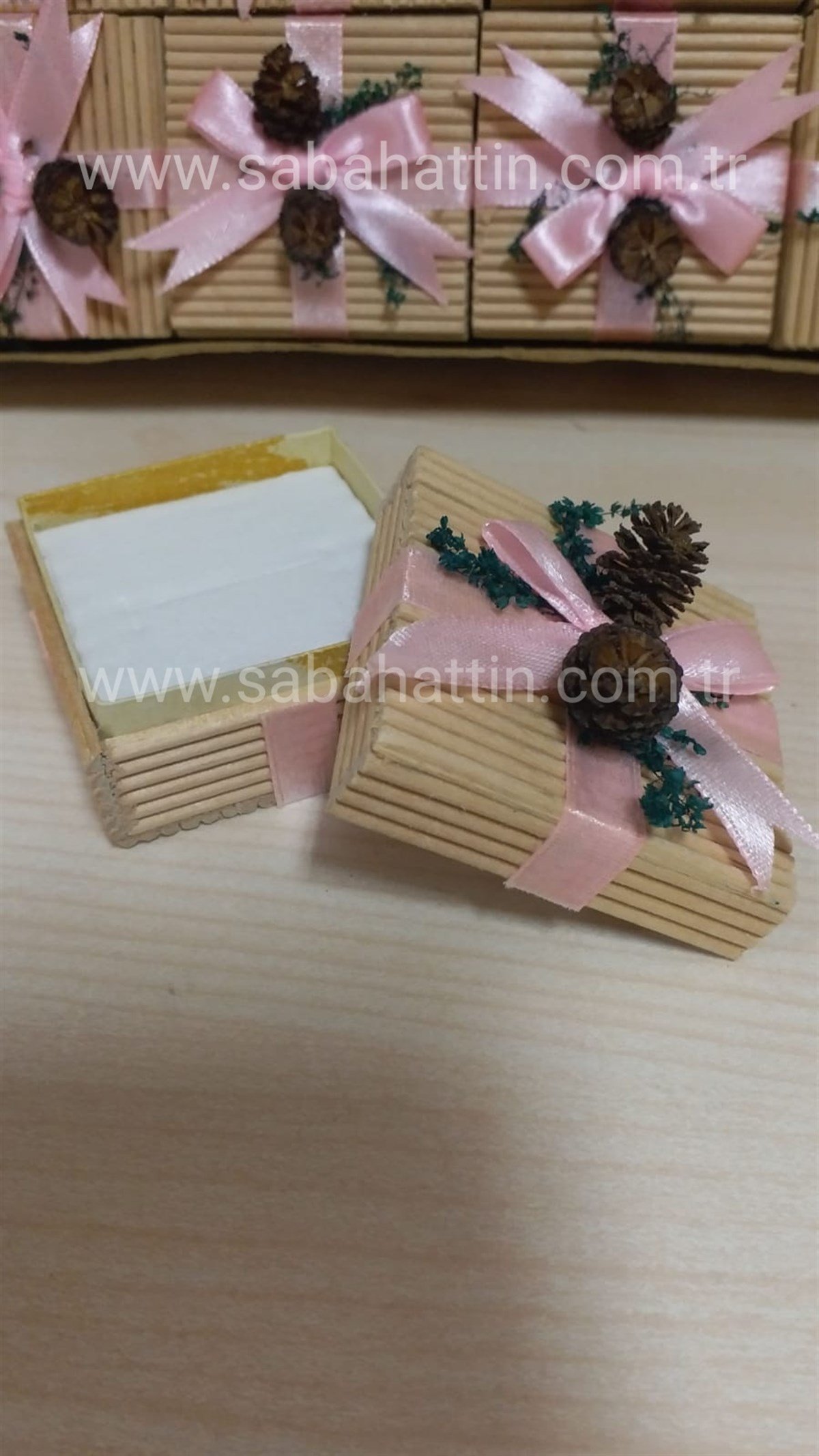 DOĞAL KİBRİT YÜZÜK KUTUSU , NATURAL MATCHES RING BOX 