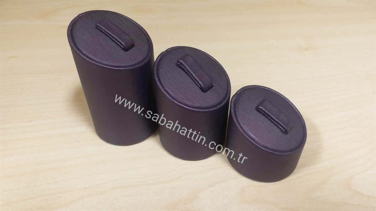KADİFE & SÜET 3'LÜ SET YÜZÜKLÜK, VELVET & SUEDE RING JEWELRY DISPLAY 3 PIECE