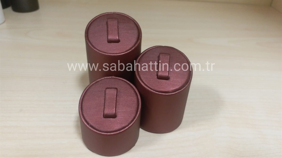 KADİFE & SÜET 3'LÜ SET YÜZÜKLÜK, VELVET & SUEDE RING JEWELRY DISPLAY 3 PIECE
