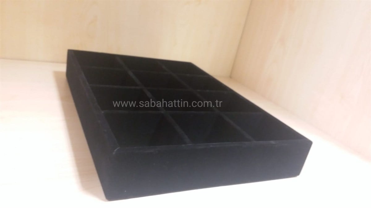 KADİFE & SÜET BÖLMELİ TABLA, VELVET & SUEDE JEWELRY COMPARTMENTS TRAY 