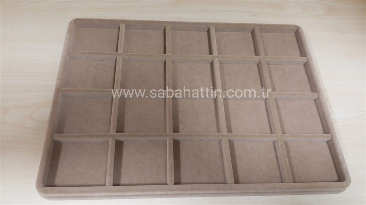 KADİFE & SÜET BÖLMELİ TABLA, VELVET & SUEDE JEWELRY COMPARTMENTS TRAY 