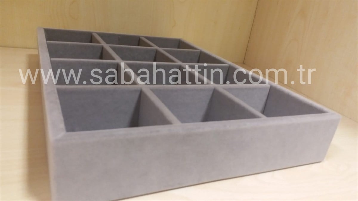 KADİFE & SÜET BÖLMELİ TABLA, VELVET & SUEDE JEWELRY COMPARTMENTS TRAY 