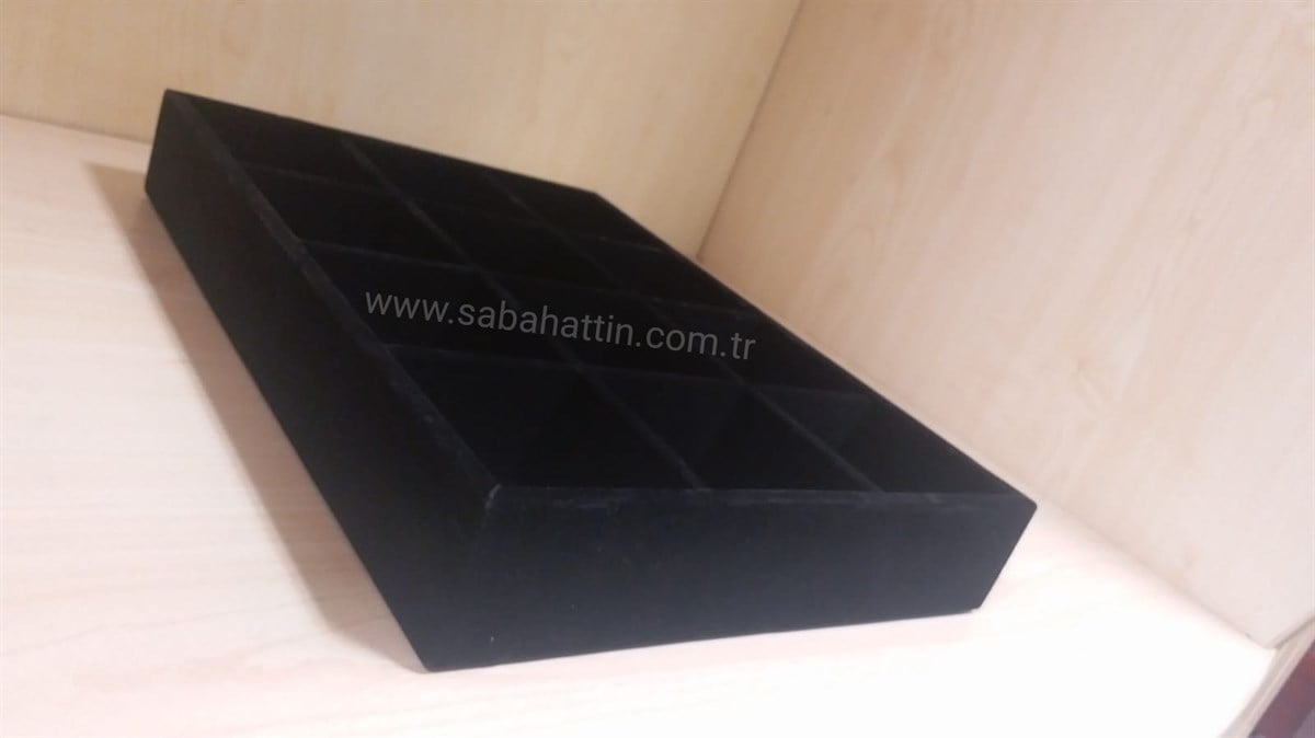 KADİFE & SÜET BÖLMELİ TABLA, VELVET & SUEDE JEWELRY COMPARTMENTS TRAY 