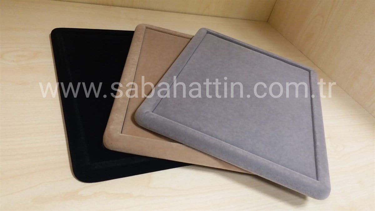 KADİFE & SÜET DÜZ - SERVİS TABLASI -  JEWELRY EMPTY TRAY, JEWELRY SERVICE TRAY 