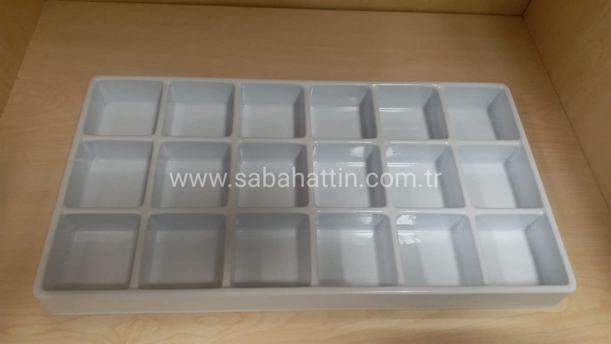 ON SEKİZ  BÖLMELİ  PLASTİK TOPTANCI TABLASI, PLASTİK KUYUMCU TABLASI,  PLASTİK ORGANIZER, PLASTIC WHOLESALER TRAY, PLASTIC ORGANIZER