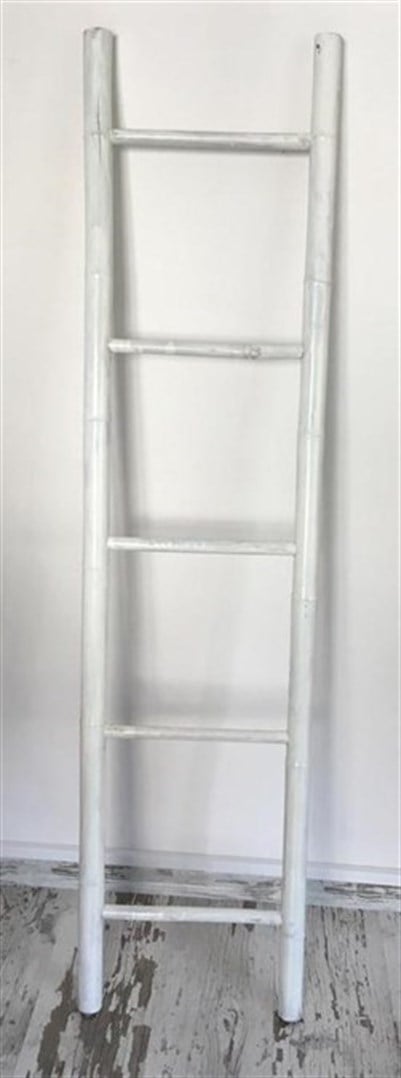 BAMBU MERDİVEN 37*150 CM BEYAZ KÜÇÜK BOY