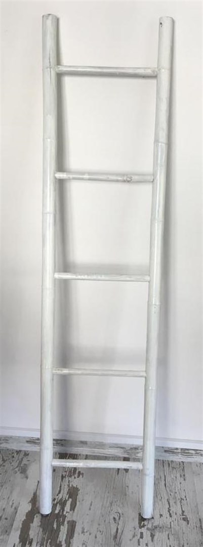 BAMBU MERDİVEN 37*150 CM BEYAZ KÜÇÜK BOY