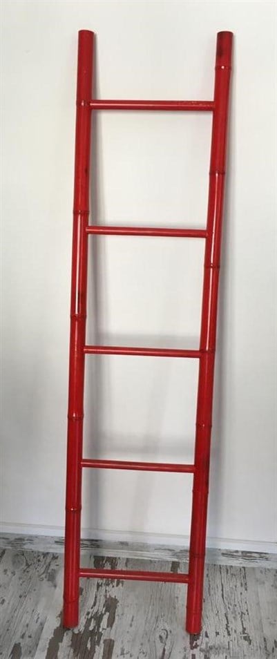 BAMBU MERDİVEN 37*150 CM KIRMIZI KÜÇÜK BOY
