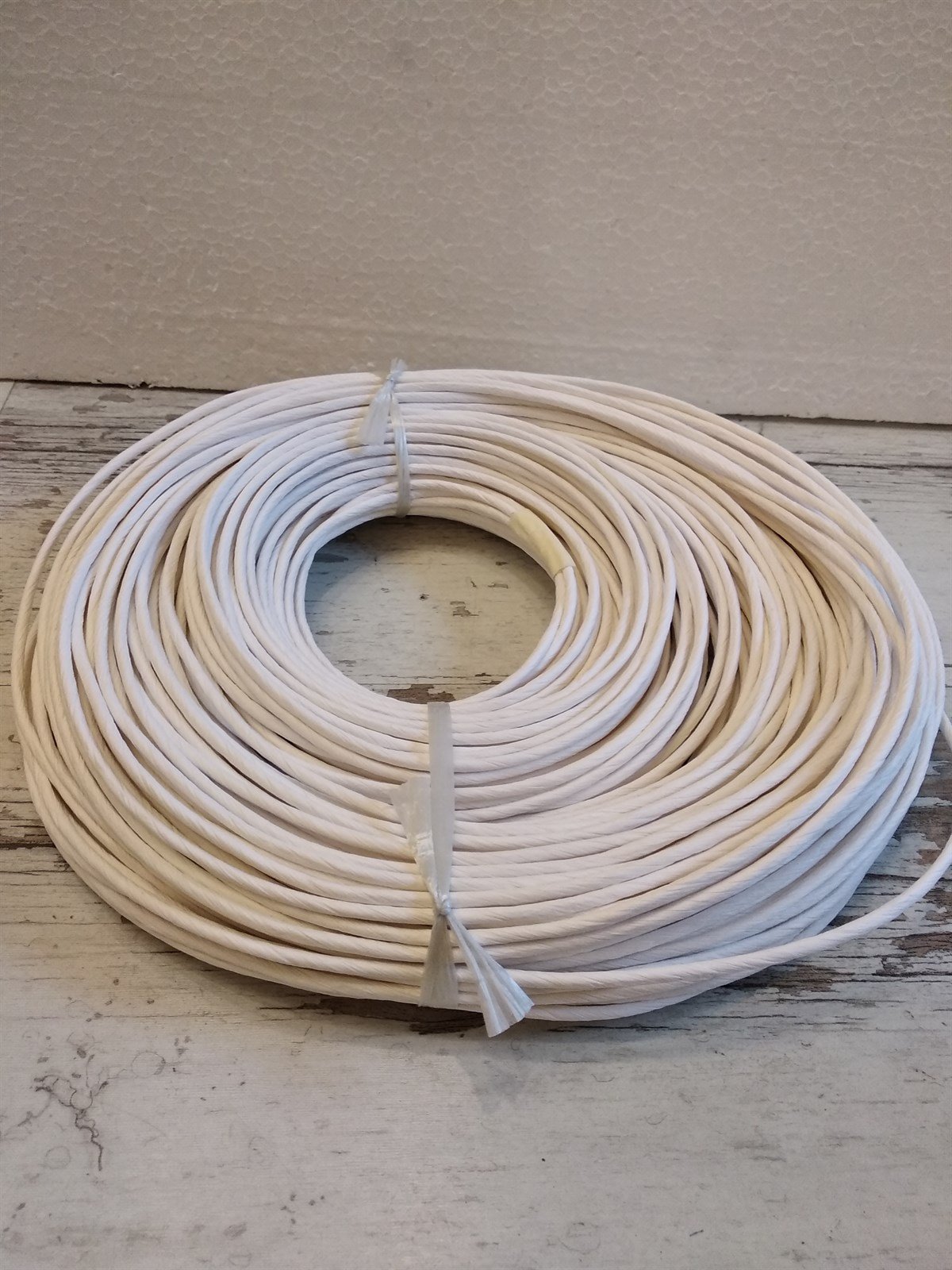 KRAFT RENKLİ İP - BEYAZ - 3 / 4 / 5 / 6 MM 