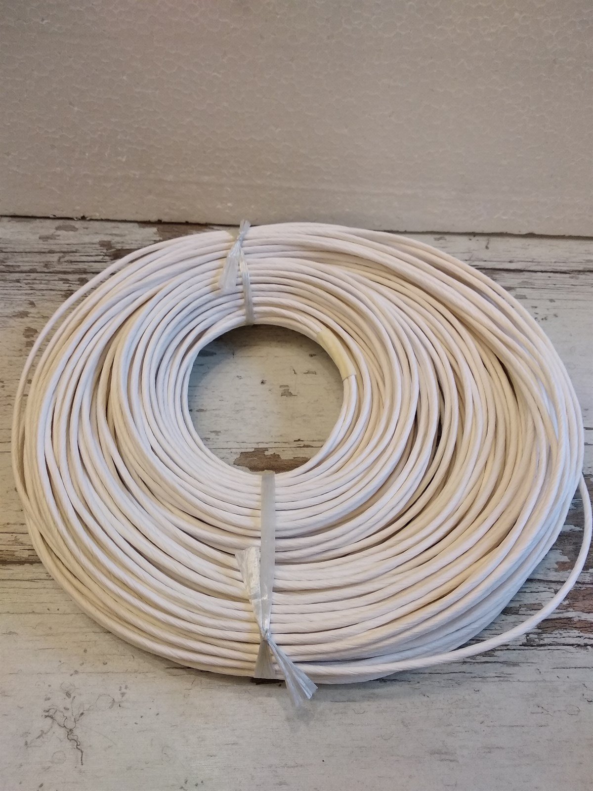 KRAFT RENKLİ İP - BEYAZ - 3 / 4 / 5 / 6 MM 