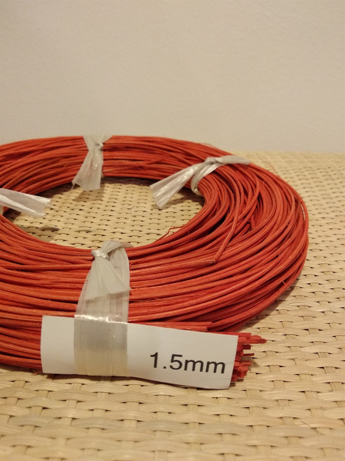 RENKLİ RATTAN ÖRGÜ KOR - KIRMIZI - 1,50 MM