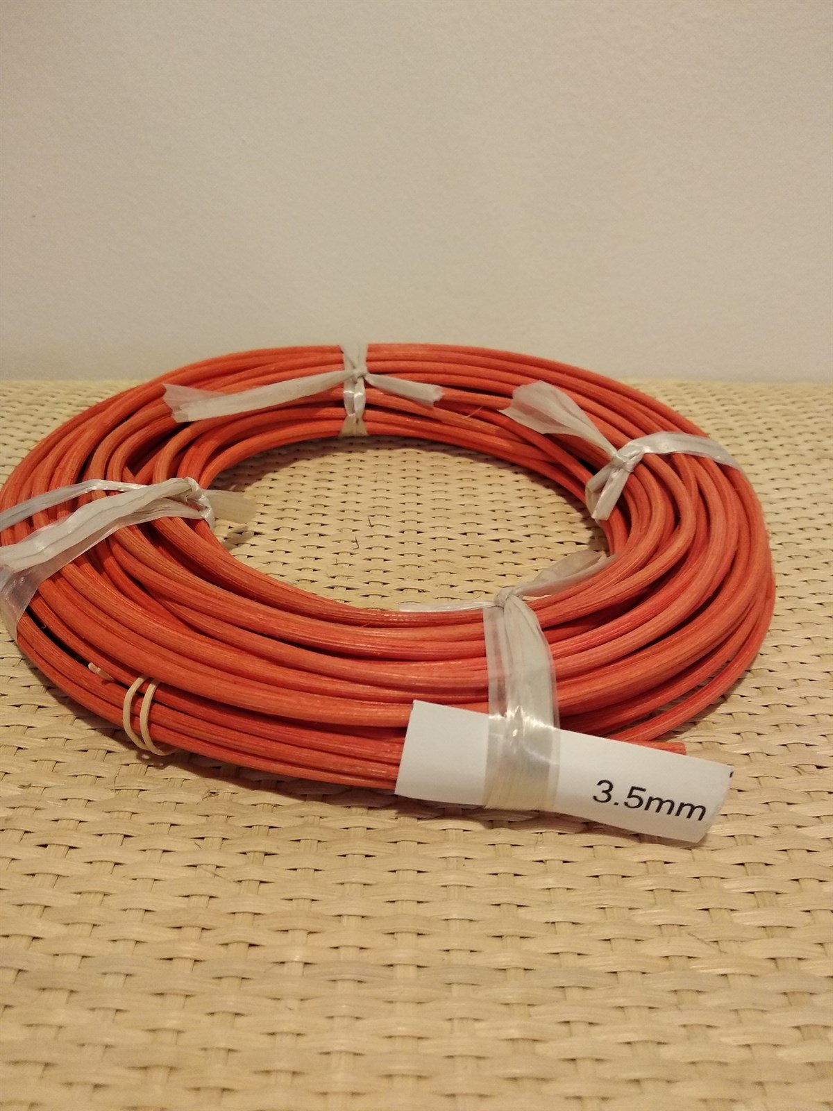 RENKLİ RATTAN ÖRGÜ KOR - KIRMIZI - 3,50 MM