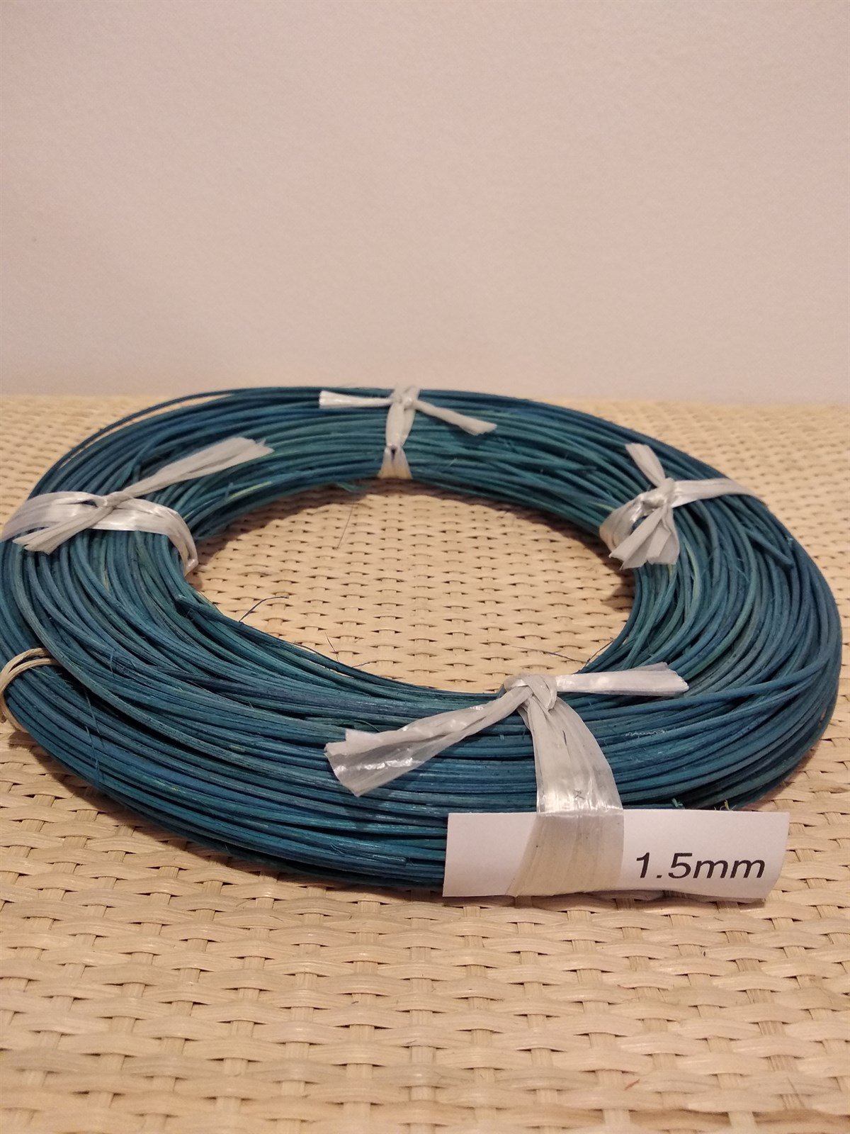 RENKLİ RATTAN ÖRGÜ KOR - MAVİ - 1,50 MM