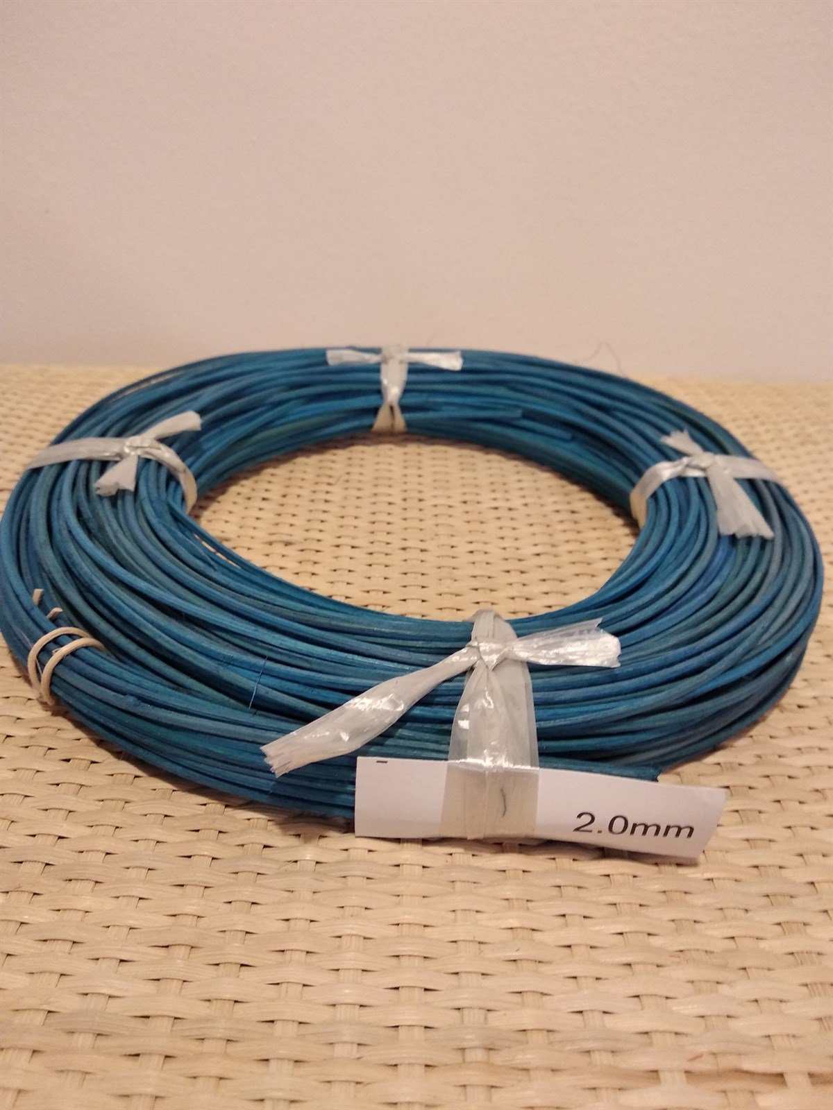 RENKLİ RATTAN ÖRGÜ KOR - MAVİ - 2,00 MM