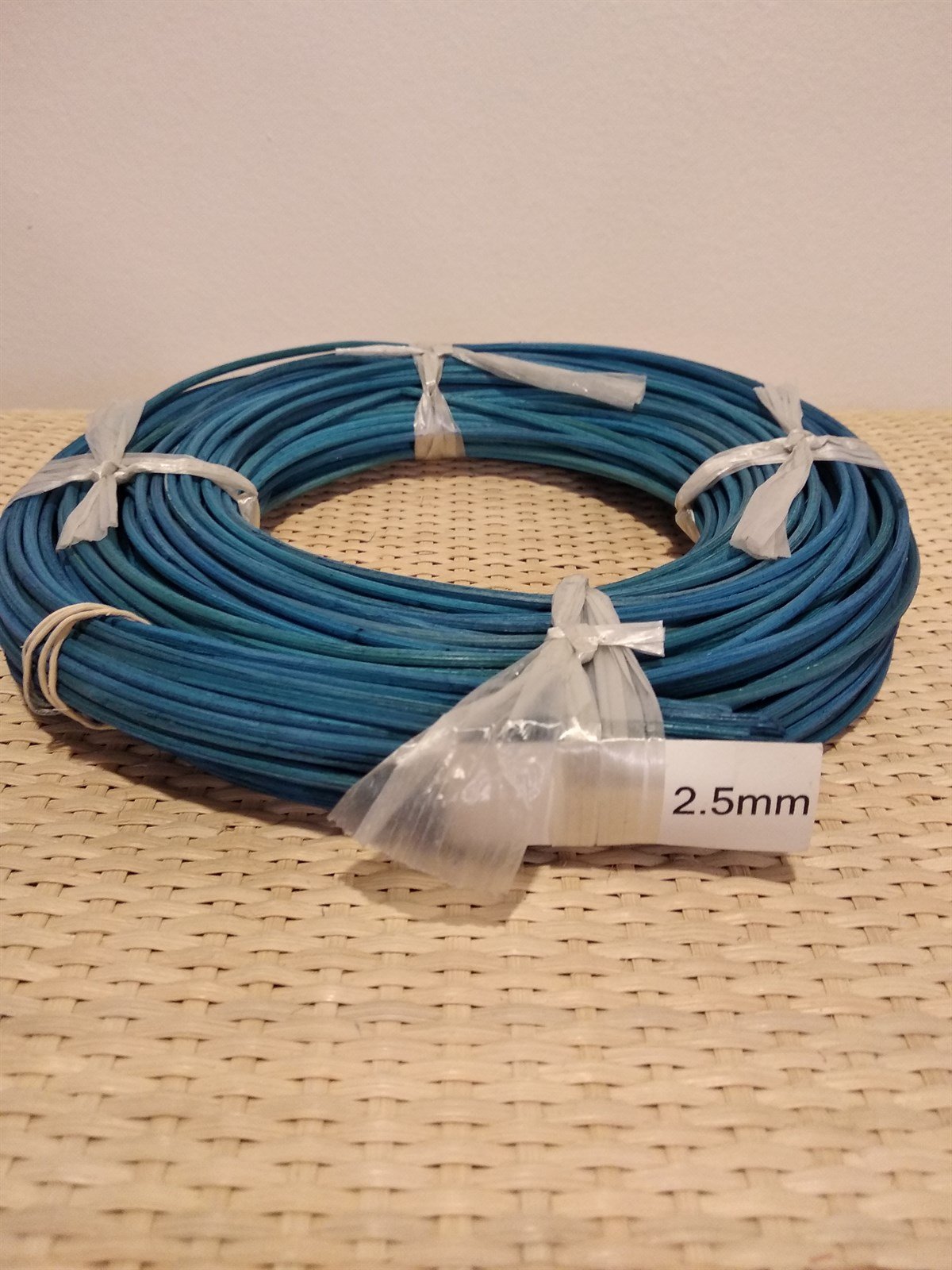 RENKLİ RATTAN ÖRGÜ KOR - MAVİ - 2,50 MM
