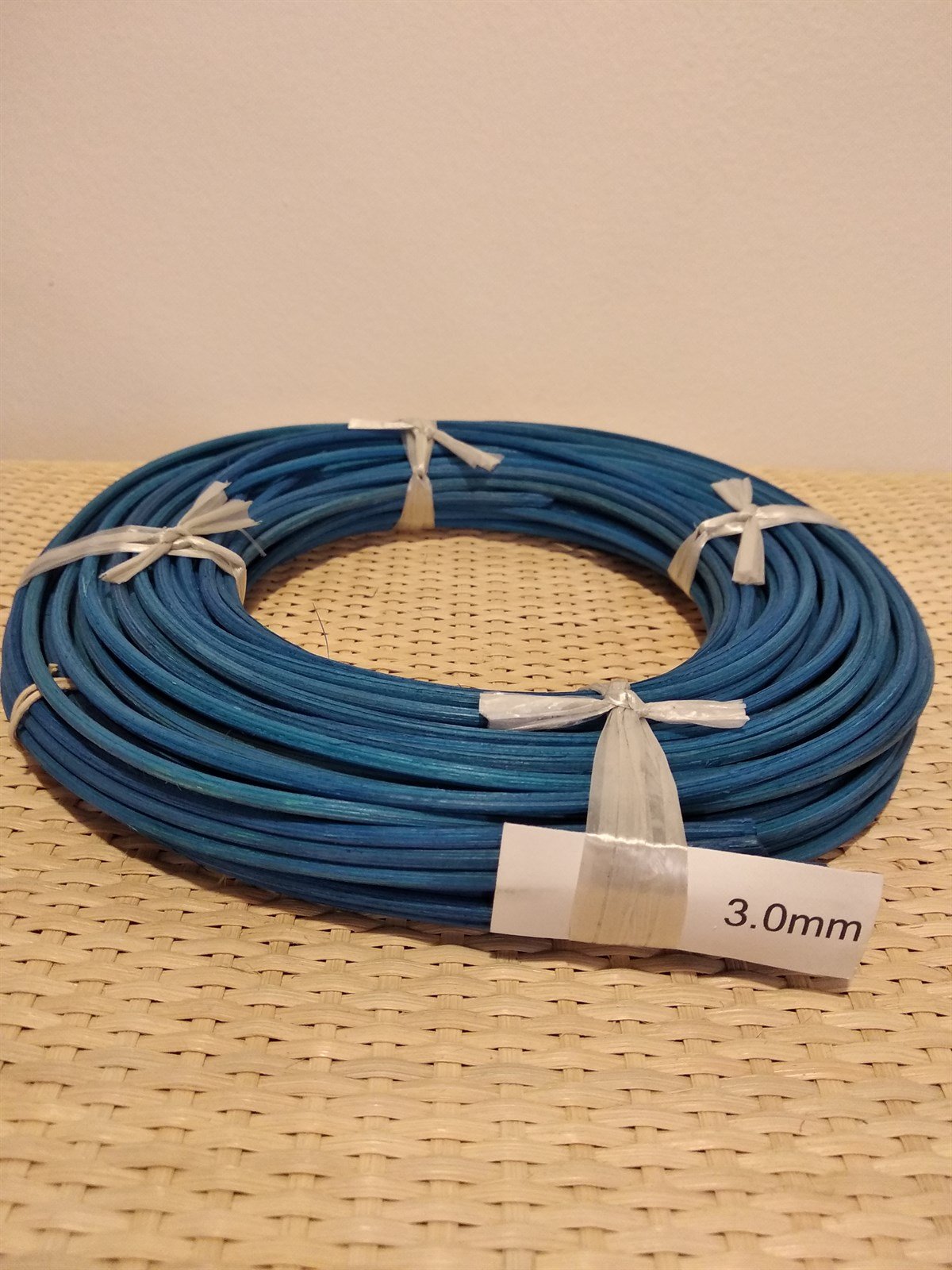 RENKLİ RATTAN ÖRGÜ KOR - MAVİ - 3,00 MM